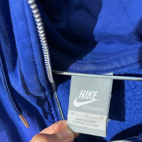 Vintage‎ Y2K Nike Purple Spell Out Full Zip Mock Neck Sweater Womans Size Medium - Picture 2 of 7